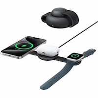 Cargador Inalámbrico ANKER MagGo A2557 3 en 1 Qi2 MagSafe Plegable Negro